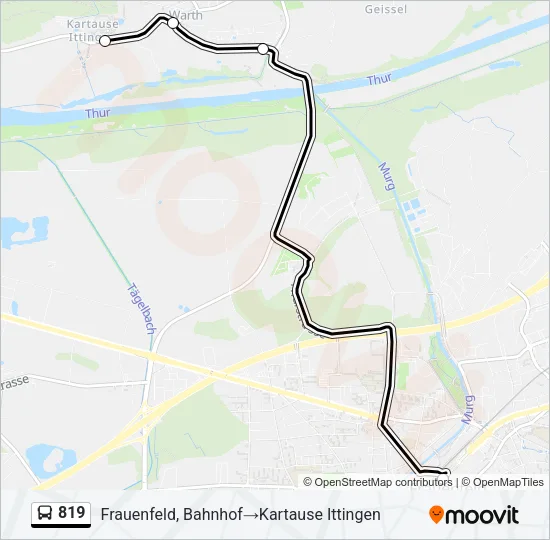 819 Bus Line Map