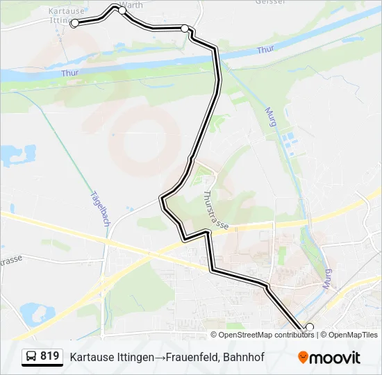 819 Bus Line Map