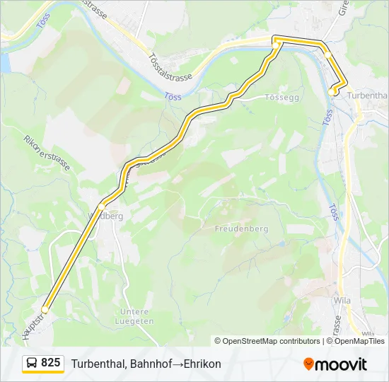 825 Bus Line Map