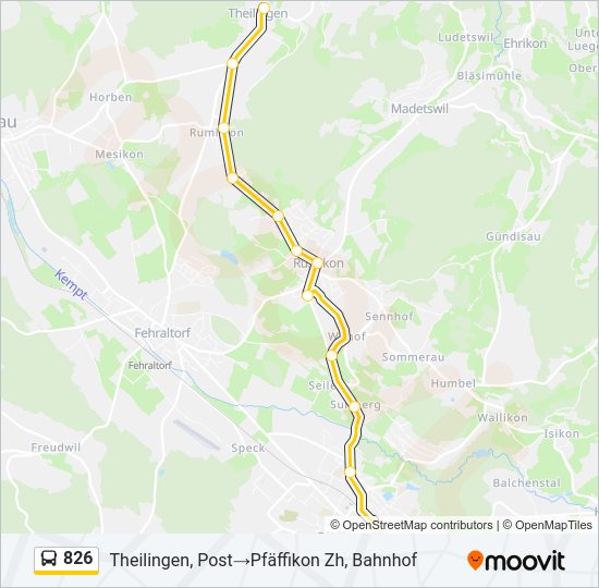826 Bus Line Map