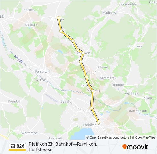 826 Bus Line Map