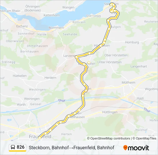 826 Bus Line Map