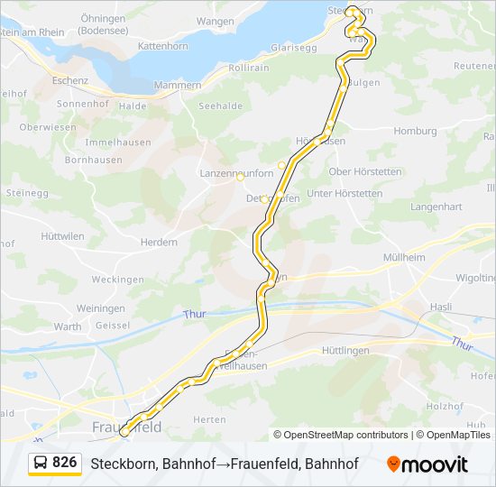 826 Bus Line Map