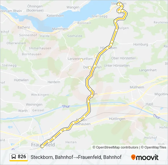 826 Bus Line Map