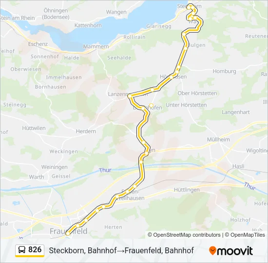 826 Bus Line Map