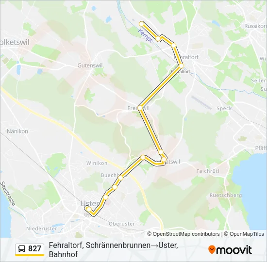 827 Bus Line Map