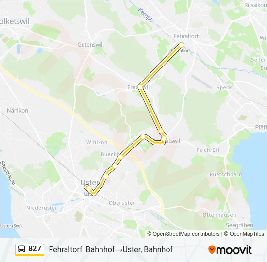 827 Bus Line Map