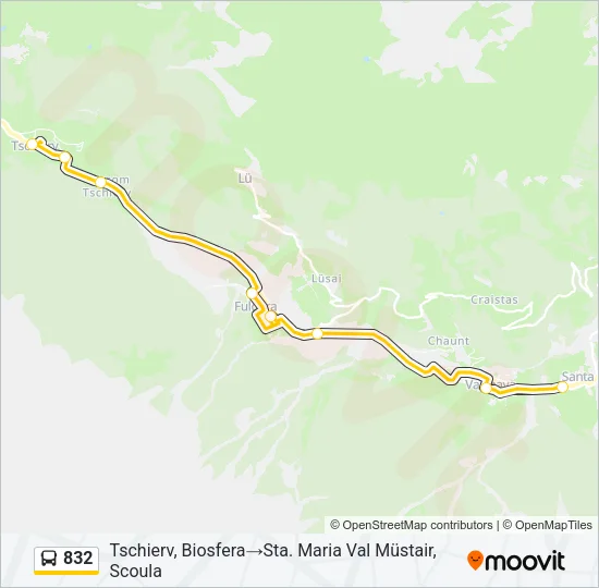 832 Bus Line Map