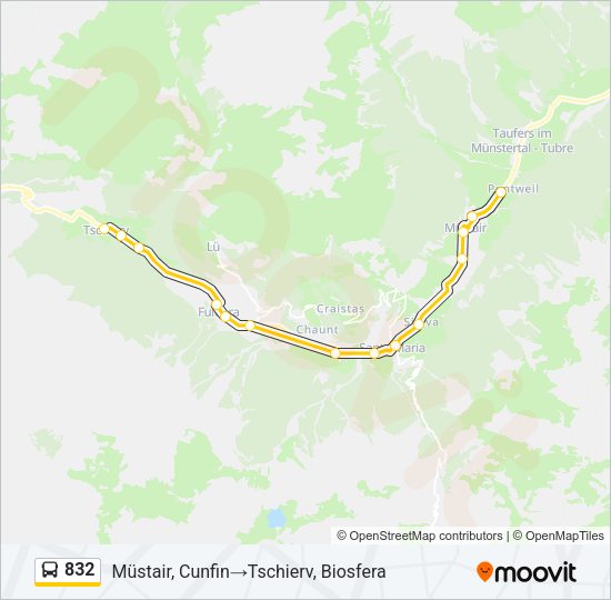 832 Bus Line Map