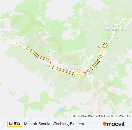 832 Bus Line Map
