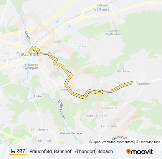 837 Bus Line Map