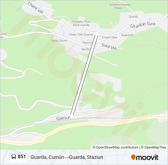 851 Bus Line Map