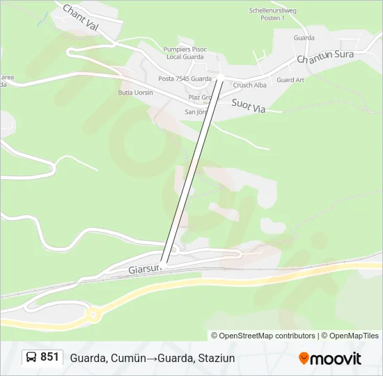 851 Bus Line Map