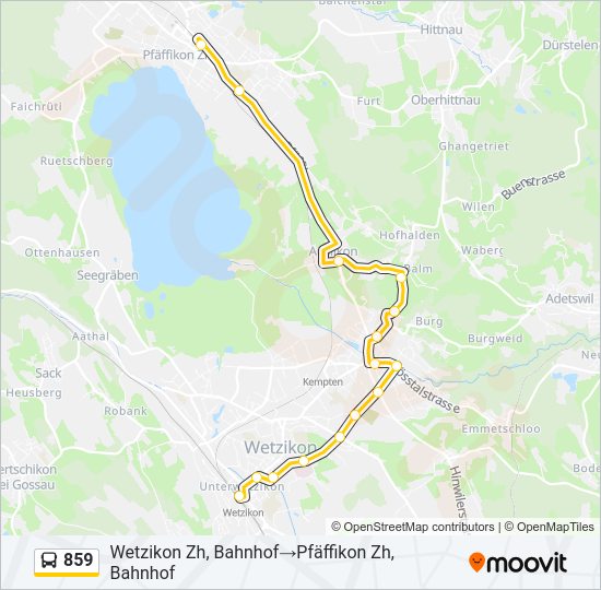 859 Bus Line Map