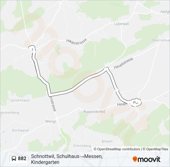 882 Bus Line Map