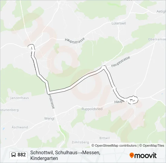 882 Bus Line Map
