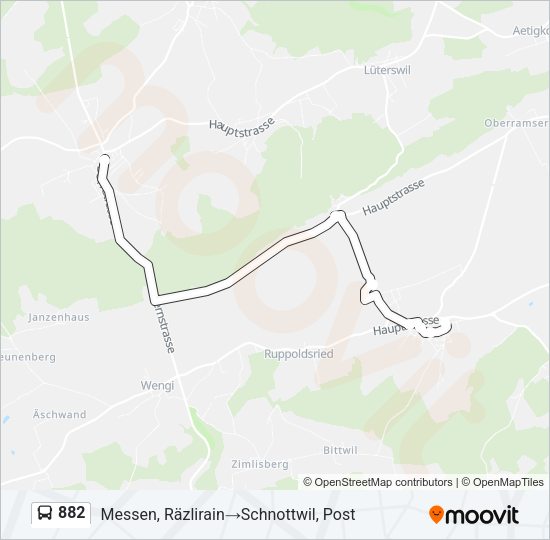 882 Bus Line Map