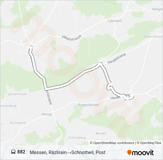 882 Bus Line Map