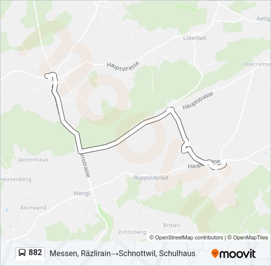 882 Bus Line Map