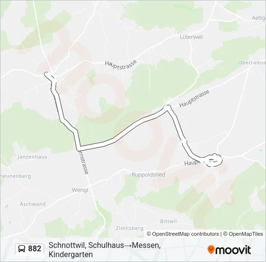 882 Bus Line Map
