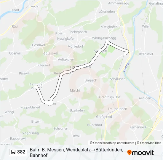 882 Bus Line Map