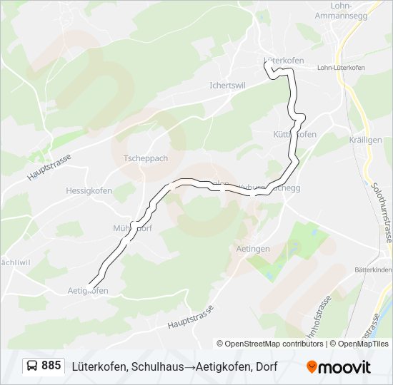 885 Bus Line Map