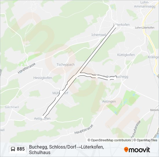 885 Bus Line Map