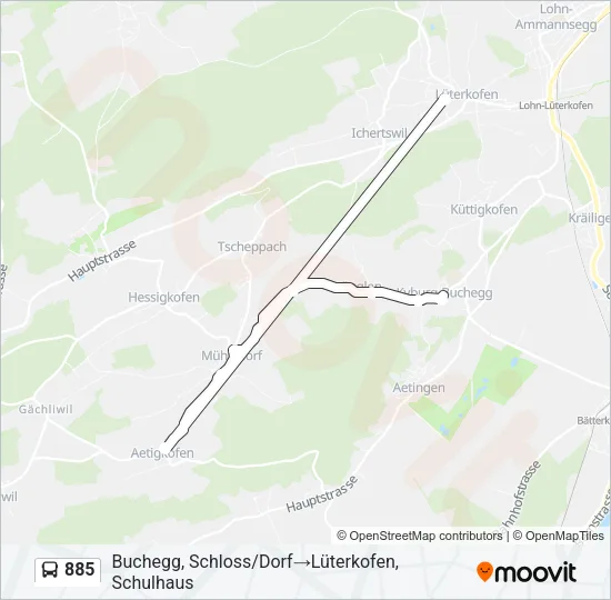 885 Bus Line Map