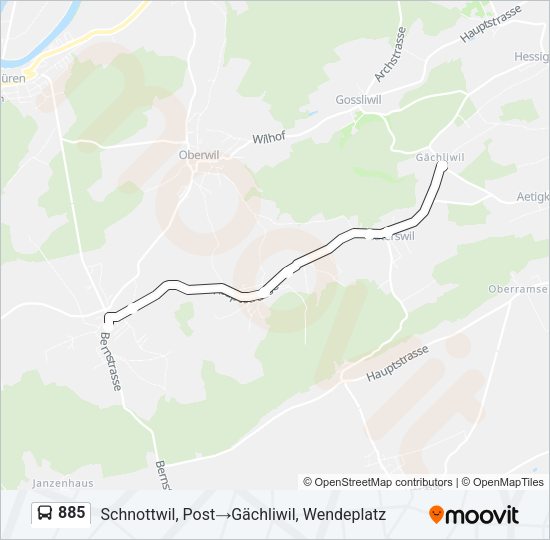 885 Bus Line Map