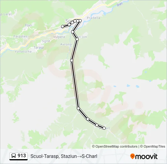 913 Bus Line Map