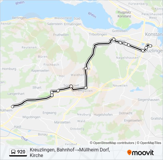 920 Bus Line Map