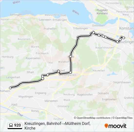 920 Bus Line Map