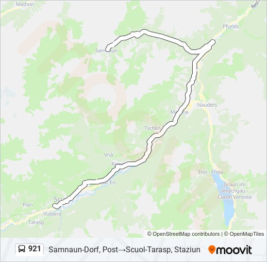 921 bus Line Map