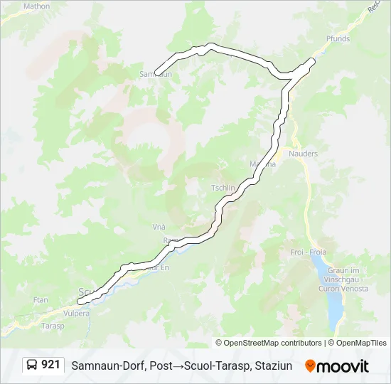 921 Bus Line Map