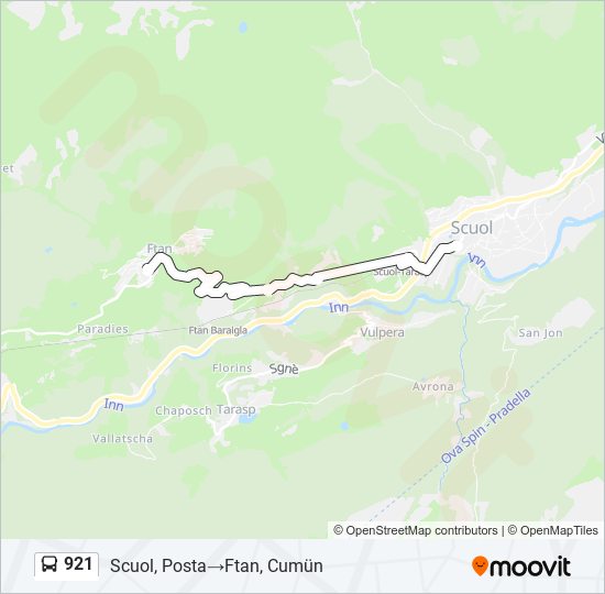 921 bus Line Map