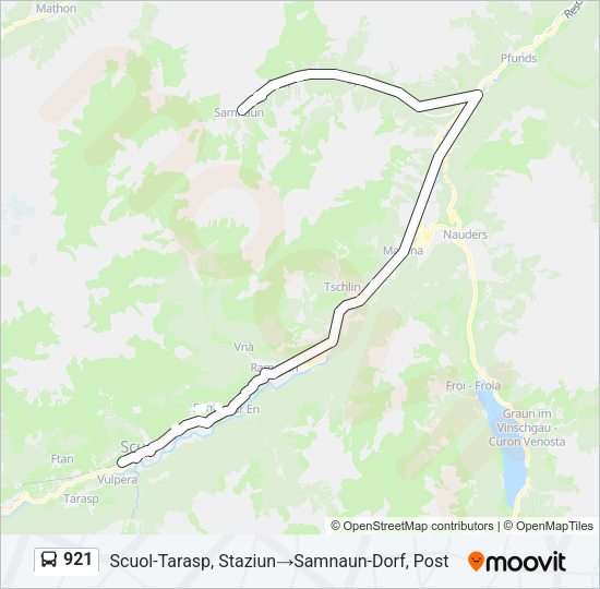 921 Bus Line Map