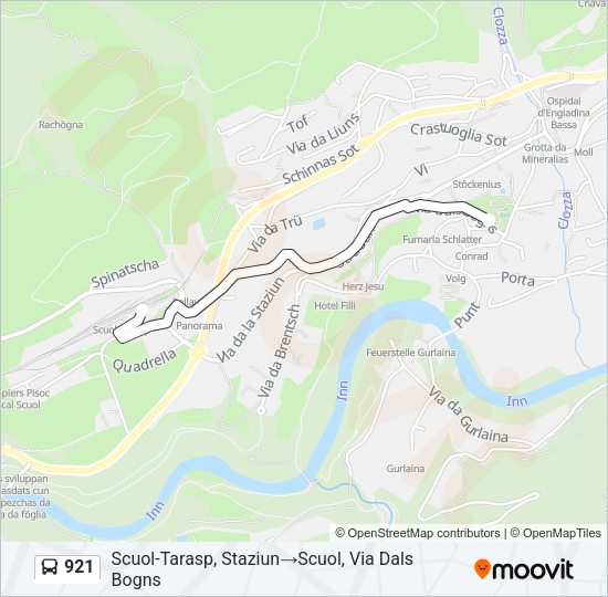 921 Bus Line Map