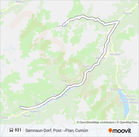 921 Bus Line Map