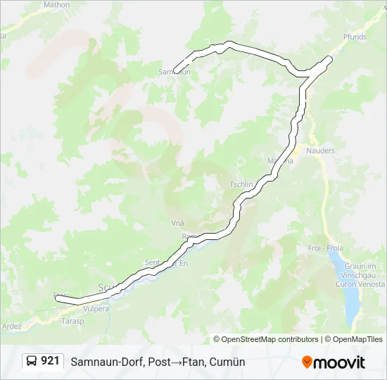 921 Bus Line Map