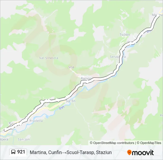 921 Bus Line Map