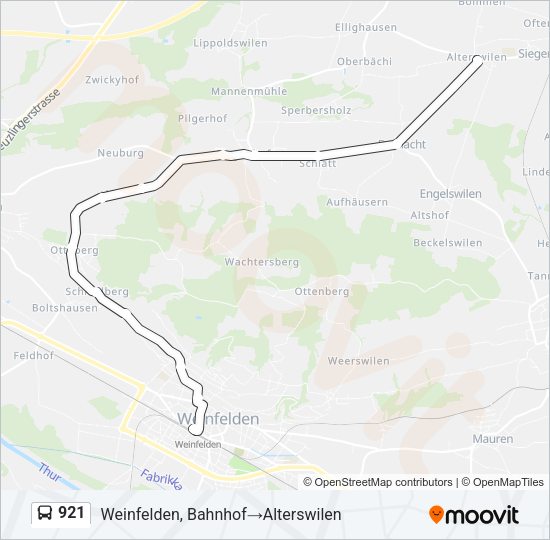 921 Bus Line Map