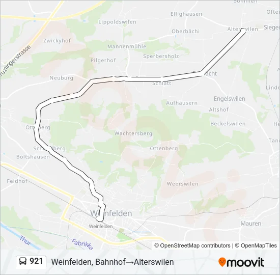 921 Bus Line Map