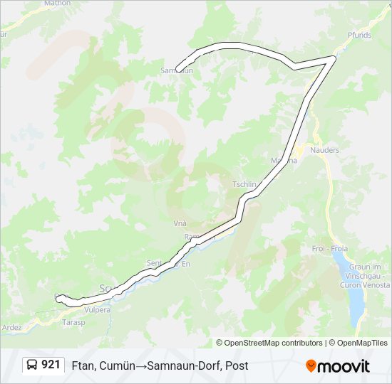 921 Bus Line Map