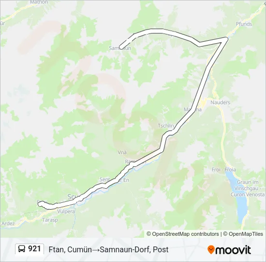 921 Bus Line Map