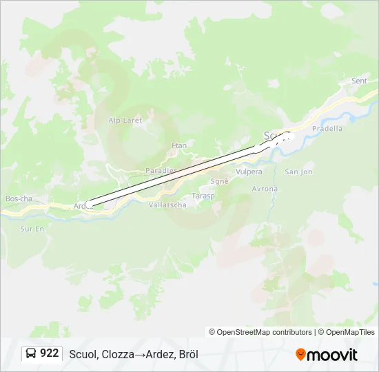 922 Bus Line Map