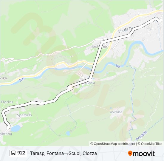 922 Bus Line Map
