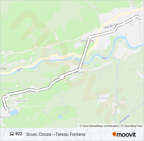 922 Bus Line Map