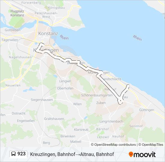 923 Bus Line Map