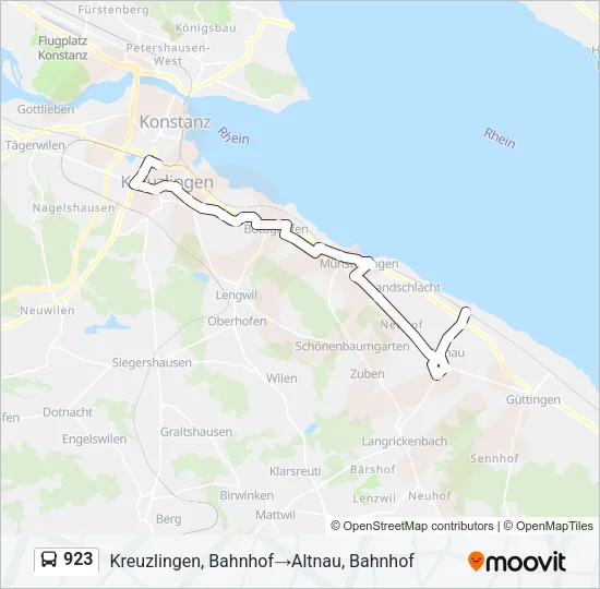 923 Bus Line Map