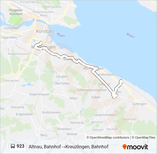 923 Bus Line Map